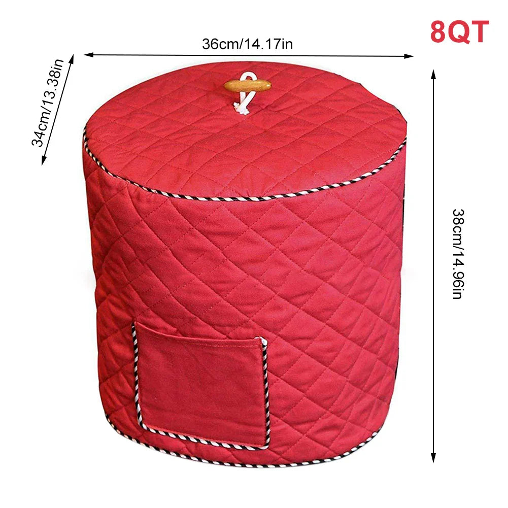 Pressure Cooker Cover 8QD - Decorative Anti-Static Dust Cover with Lining for Home Use