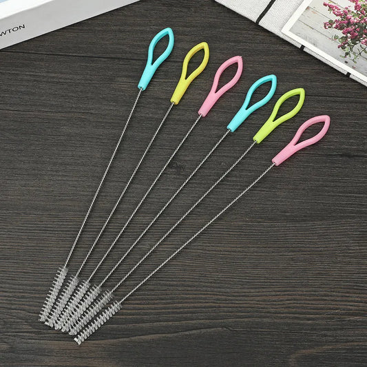 Stainless Steel Straw Cleaning Brush Kit - 1PC Long Handle Nylon Tube Pipe Cleaner for Drinking Straws