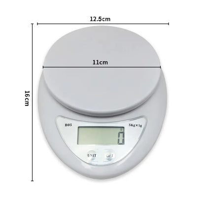 1pc LED Portable Digital Scale - 5kg Capacity, Ideal for Measuring Food Weight in Kitchen, Electronic Scales for Small Scale Weighing in Grams