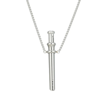 Stress & Anxiety Relief Necklace – 56mm Stainless Steel Meditation Pendant for Quit Smoking & Relaxation