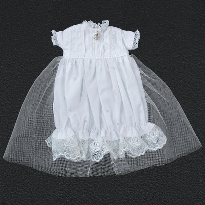 Blythe Doll Clothes Plaid Pleated Skirt & Off-Shoulder Top Tulle Dress Set — Ruffle Skirt for Licca, Azone, OB22, YMY Doll Accessories