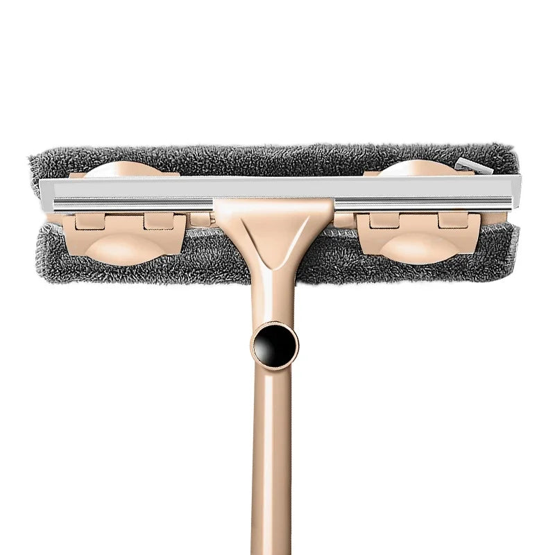 Extendable Telescopic Window Cleaning Mop & Glass Wiper Brush with Long Handle for Household Use