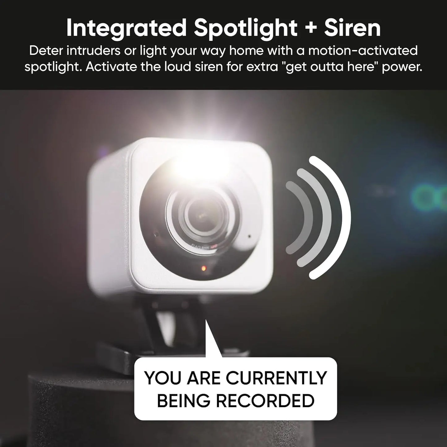 Wyze Cam v4 - 2K HD Wi-Fi Security Camera, Indoor/Outdoor Use, Pet & Baby Monitor with Motion Spotlight/Siren