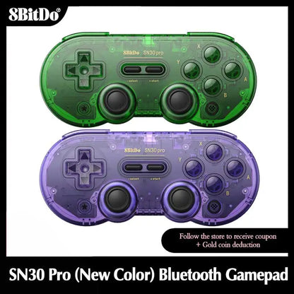 8Bitdo SN30 Pro Bluetooth Gamepad Controller – Wireless Retro Joystick for Nintendo Switch, PC, Android, macOS, SteamOS & Raspberry Pi