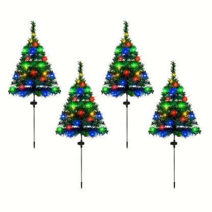 Outdoor Solar Christmas Tree Lights - Waterproof LED Garden Lamps for Lawn, Patio & Landscape Decor