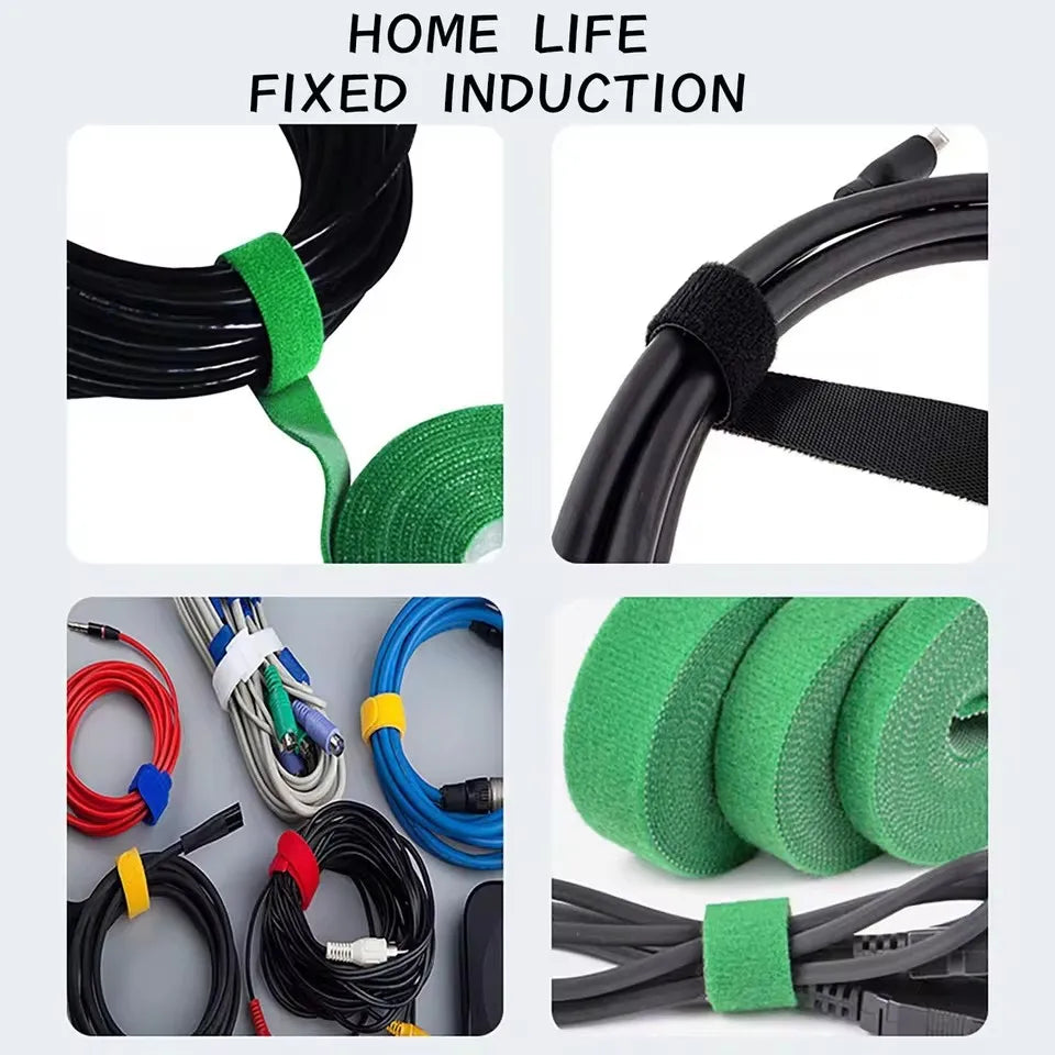 Garden Plant Support Tape - Reusable Nylon Hook-and-Loop Ties for Climbing Plants & Flowers