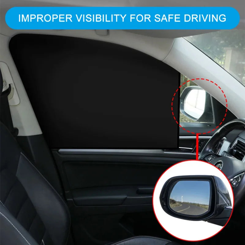 Magnetic Car Sunshade Curtains – UV Protection Window Sun Shield Covers, Double-Sided Auto Sunshade Protector DIY Car Accessories