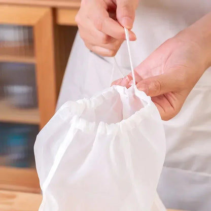 5Pcs Reusable Nut Milk Bag Set - Unbleached Nylon Cheesecloth Strainers, Fine Mesh Food Filter for Cheese, Yogurt, and Kitchen Use