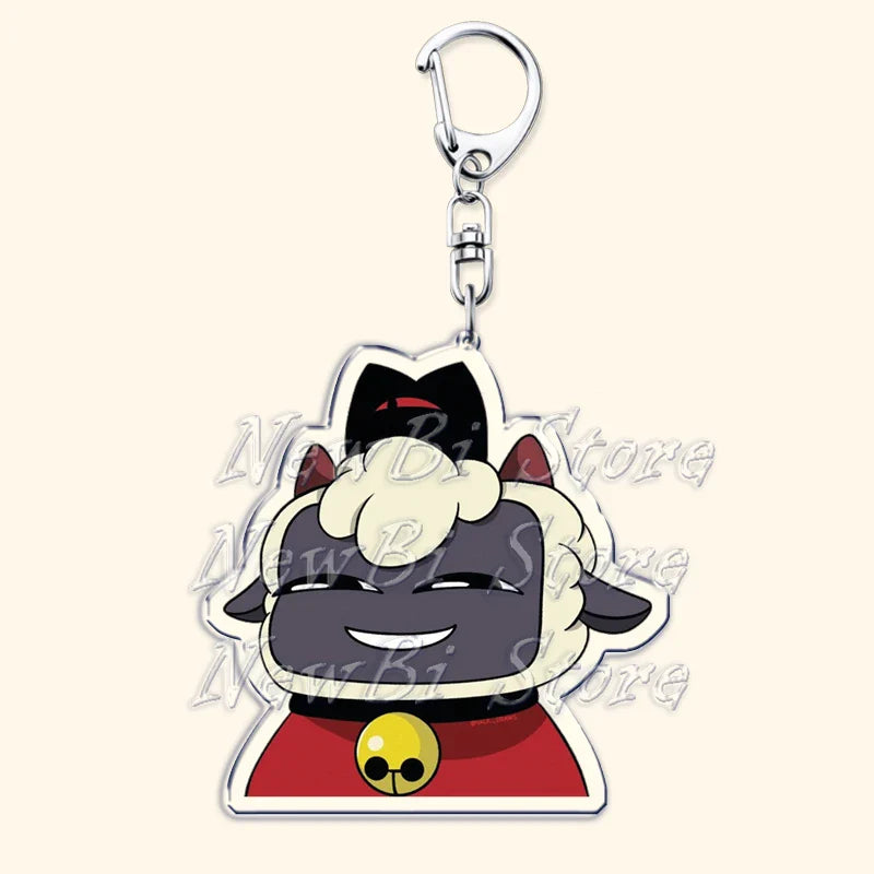 Funny Dark Video Game Sheep Keychain – Cute Lamb & Goat Bag Accessory Gamer Gift