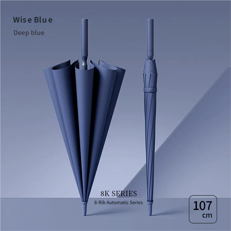 Extra Large 24-Rib Automatic Umbrella - Double-Layer Windproof Stormproof Family Rain Umbrella