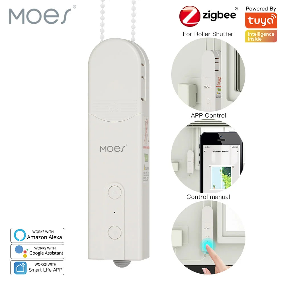 ZigBee Smart DIY Motorized Roller Blinds Drive Motor Hub - Tuya Smart Life APP, Alexa & Google Home Voice Control