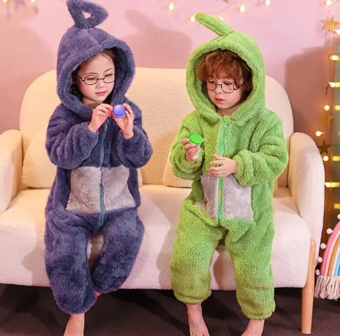 Teletubbies Adult & Kids Pajamas Costume - Soft Long Sleeve Unisex Cosplay Party Wear