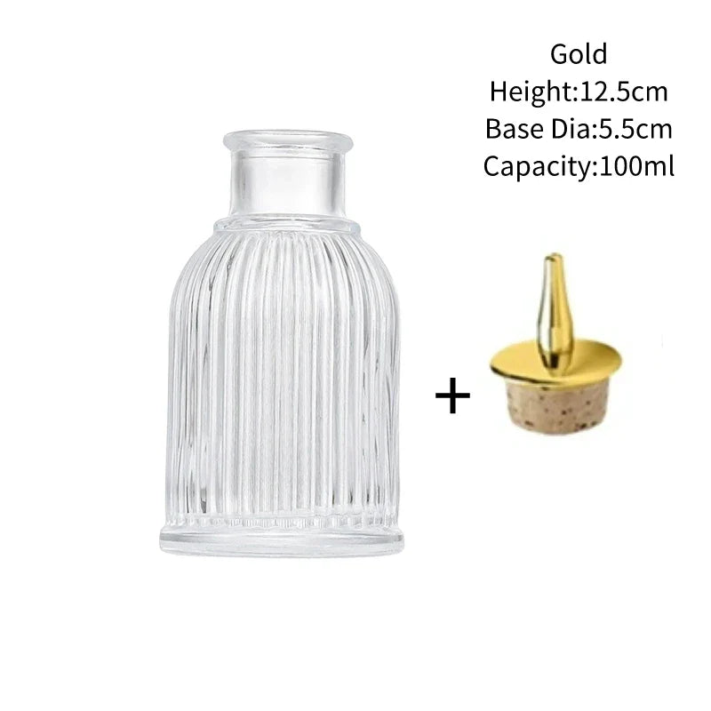 Vintage Glass Cocktail Bitters Bottles — Stainless Steel Cap Seasoning & Bar Accessories for Kitchen & Bartender Use