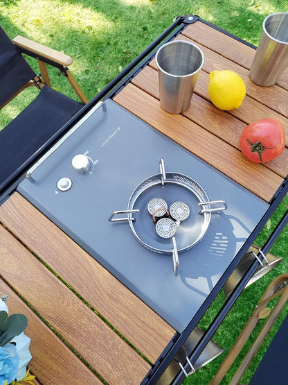 Lohascamping Folding IGT Table – Lightweight Portable Roll Table with Adjustable Legs for BBQ, Desktop Burner & Backpacking