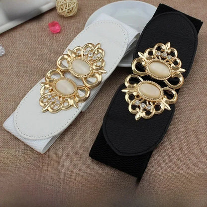 Ladies Fashion Elastic Wide Belt – K-Style Decorative Girdle for Jackets, Sweaters & Casual Wear