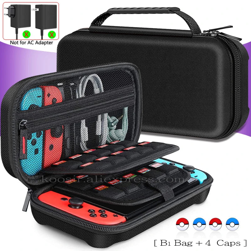 Nintendo Switch OLED Large Storage Bag — Portable Carrying Case, Anti-Scratch Oxford Cloth Travel Bag