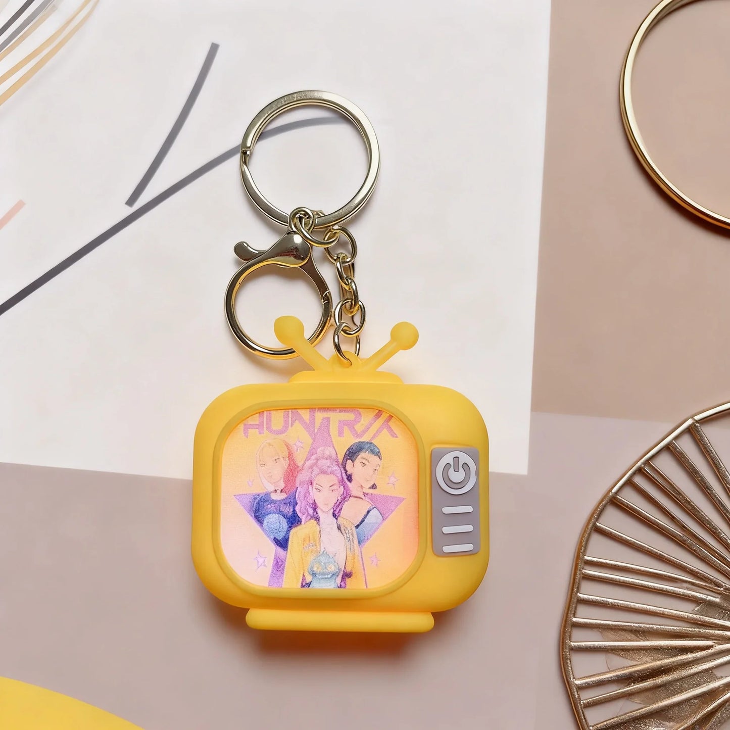 Demon Hunter Girl Group Anime Keychain — KPOP Light-Up Night Light, Doll & Bag Decoration Gift