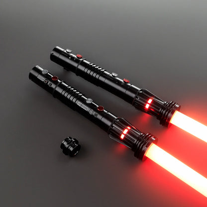 Darth Maul Double-Edged Neopixel Lightsaber – Xenopixel Jedi Laser Sword for Heavy Dueling & Cosplay