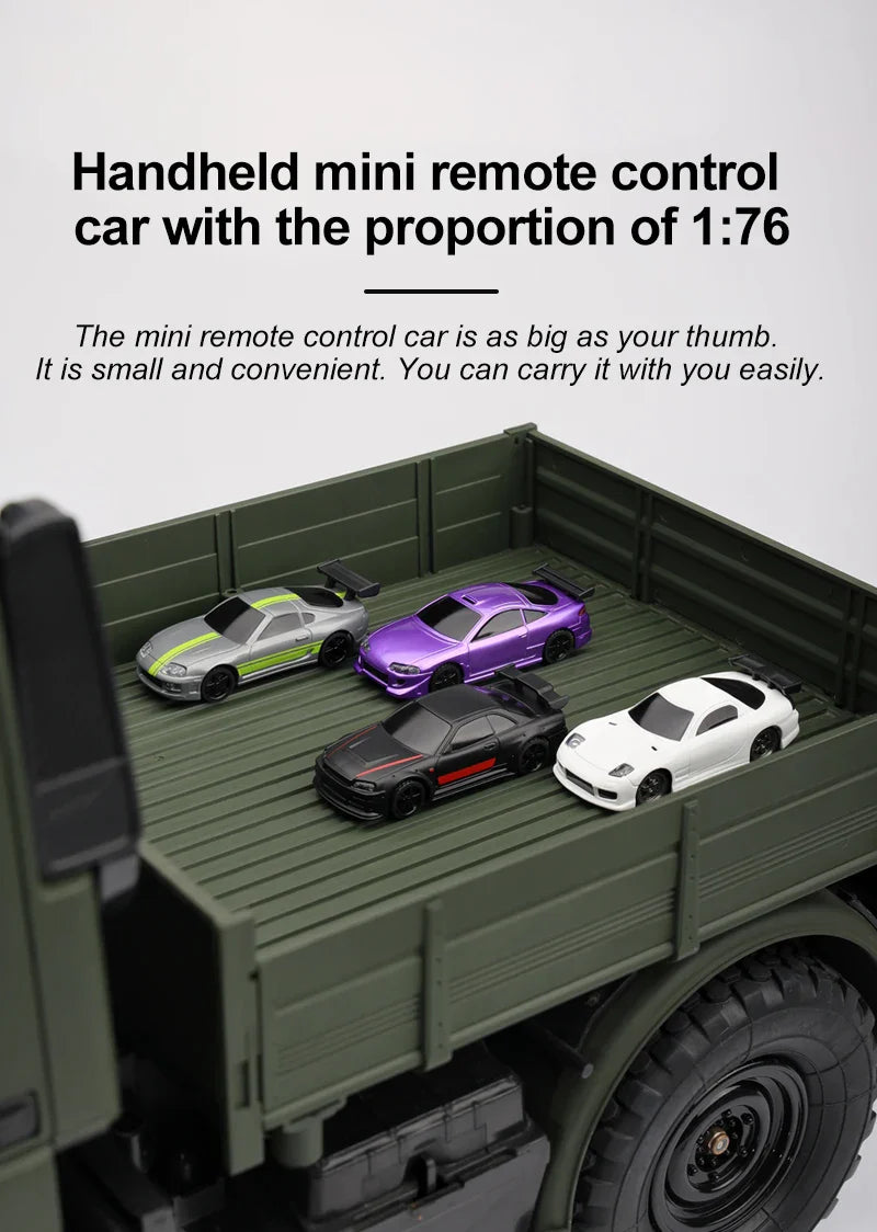 Turbo Racing 1:76 RC Drift Car | C64/C72/C73/C74 with Gyro & Full Remote Control for Kids & Adults