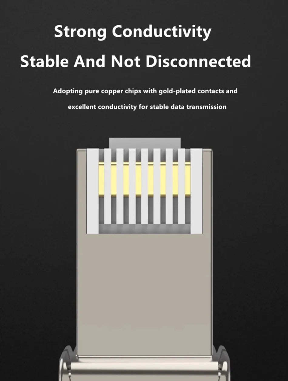 Cat6A/Cat7 RJ45 Connector — UTP/STP Toolless Network Plug | Shielded PoE Ethernet Modular Male Adapter