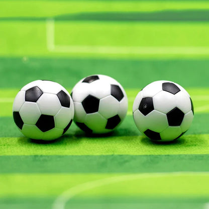 3.2cm Mini Foosball Balls – 6pcs Black & White Table Soccer Replacement Balls for Kids Games & Decor