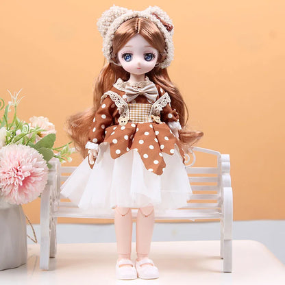 30cm 1/6 BJD Princess Doll – 23-Joint Movable Girl Doll with Clothes, Birthday Gift Toy