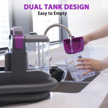 Portable Carpet & Upholstery Cleaner - 15KPa Spot Cleaning Machine for Carpets, Sofas & Car Seats