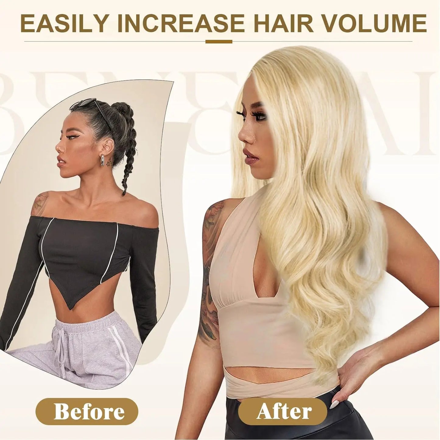 27 Inch Long Curly Synthetic Wig for Women - Black & Blonde Fancy Dress Wig, Glamorous Synthetic Hair
