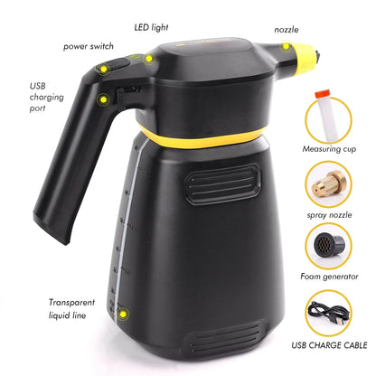 FoamBoss Electric Foam Sprayer — High-Pressure Snow Foam Cannon for Car Wash, Home & Garden Detailing