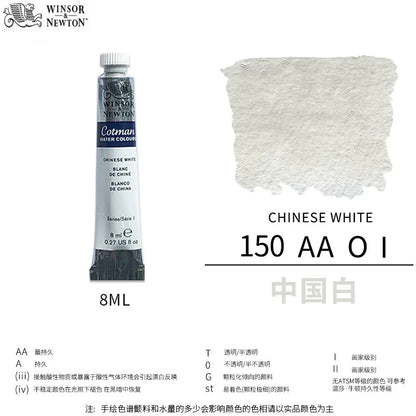 Winsor & Newton Cotman Watercolor Paint Tube 8ml – High Transparency Aquarelle with Excellent Tinting Strength