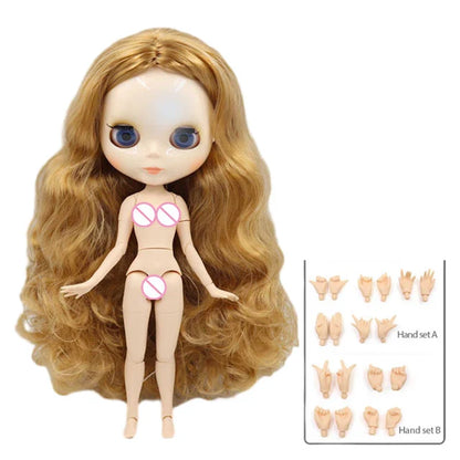 ICY DBS Blyth Doll – 1/6 BJD Customized Nude Joint Body, White Skin Glossy & Matte Face, 30cm Girl Toy Gift