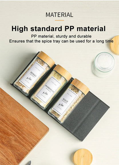4-Layer Adjustable Kitchen Spice Rack – Drawer Organizer for Jars, Bottles & Pantry Storage