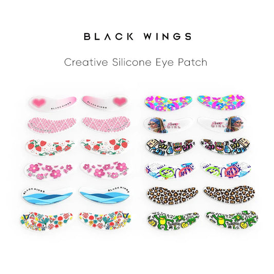 Blackwings Reusable Silicone Cooling Eye Patches – Gel Eye Mask for Dark Circles & Puffy Eyes (6 Pairs)