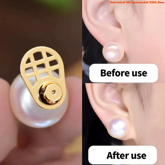 E06E Secure Locking Earring Backs – Sturdy Mesh Support for Heavy Earrings with Comfortable Fit