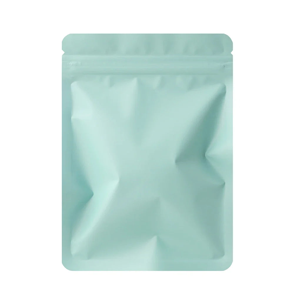 100PCS Double-Sided Frosted Mylar Bags - Flat Bottom, Waterproof, Heat-Sealing Aluminum Foil Zipper Bags