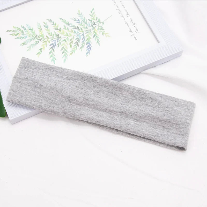 Elastic Cotton Fashion Headband – Unisex Stretch Hair Band for Yoga, Running, Fitness & Makeup Hair Accessories