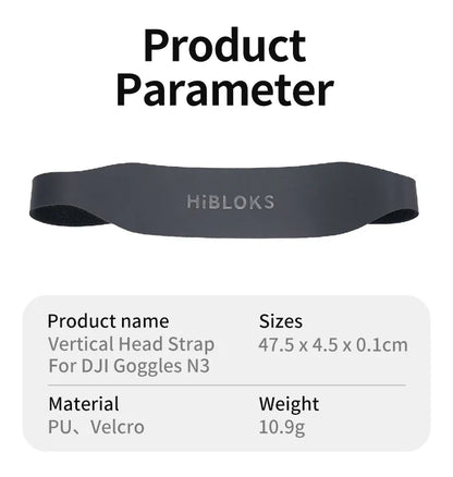 Hibloks Headband for DJI Neo & Avata 2 N3 – Protective, Pressure-Relief, Vertical Line Auxiliary Strap