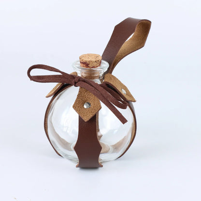 Renaissance Witch Magic Potion Bottle – Glass Holder with Cork Stopper for Halloween & Cosplay
