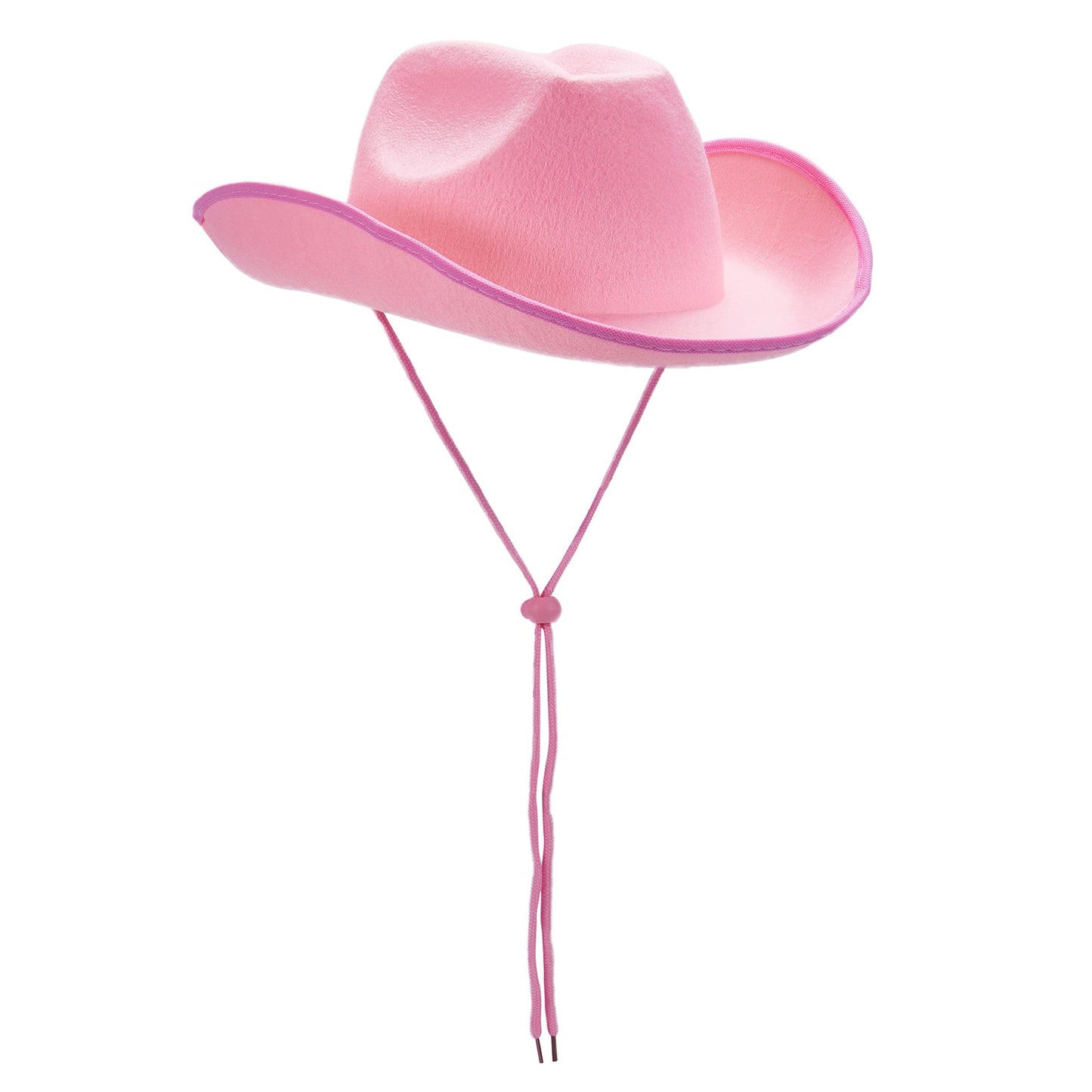 Women's Cowboy Hat – Wide Brim Solid Color with Furry Trim for Parties & Outings