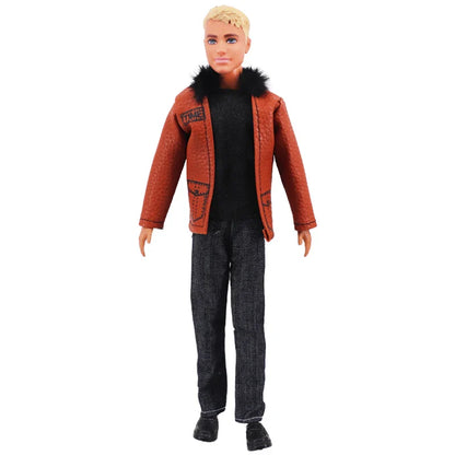 30cm Ken Doll Clothes – Pop Suit Top & Pants Outfit for Boys, Holiday Gift Doll Accessories