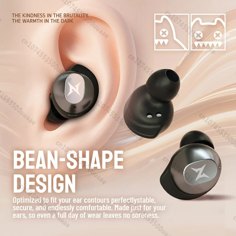 ZOMBIES CAT Bluetooth 5.4 Sports Earbuds – Mini Invisible In-Ear TWS Wireless Headphones with Clear Call & Sport Lanyard