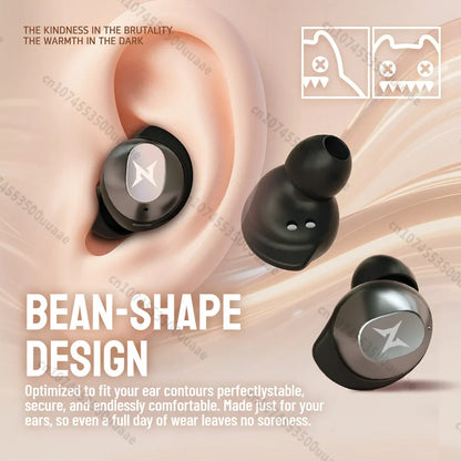ZOMBIES CAT Bluetooth 5.4 Sports Earbuds – Mini Invisible In-Ear TWS Wireless Headphones with Clear Call & Sport Lanyard