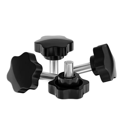 Plum-Handle Six-Star Bakelite Star Knob Screw — Manual Tightening Plastic Plum Handle M5/M6/M8, 8–70mm