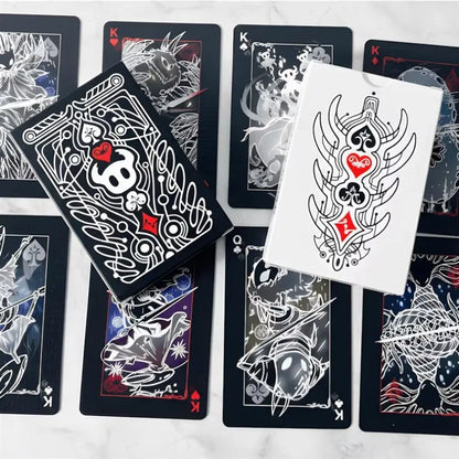 Hollow Knight Standard Poker Card Set — Black & White Playing Cards, Portable Creative Board Game Gift Collection