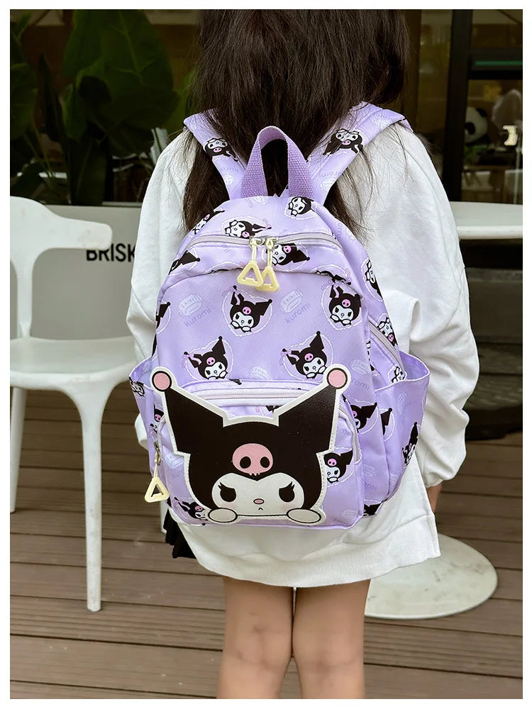 Anime Cartoon Kuromi, Melody & Cinnamoroll Backpack – Kawaii Canvas Schoolbag for Boys & Girls, Hello Kitty Fashion Kids Backpack