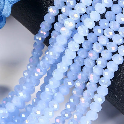 4mm/6mm/8mm Round Crystal Glass Beads – Faceted Spacer Loose Beads for DIY Jewelry Making & Needlework Craft Accessories