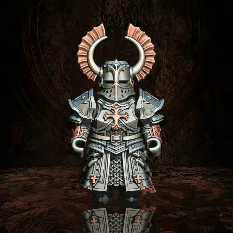 Crusader Desktop Ornament – Copper Pendant Figurine, Cultural & Creative Souvenir Decoration