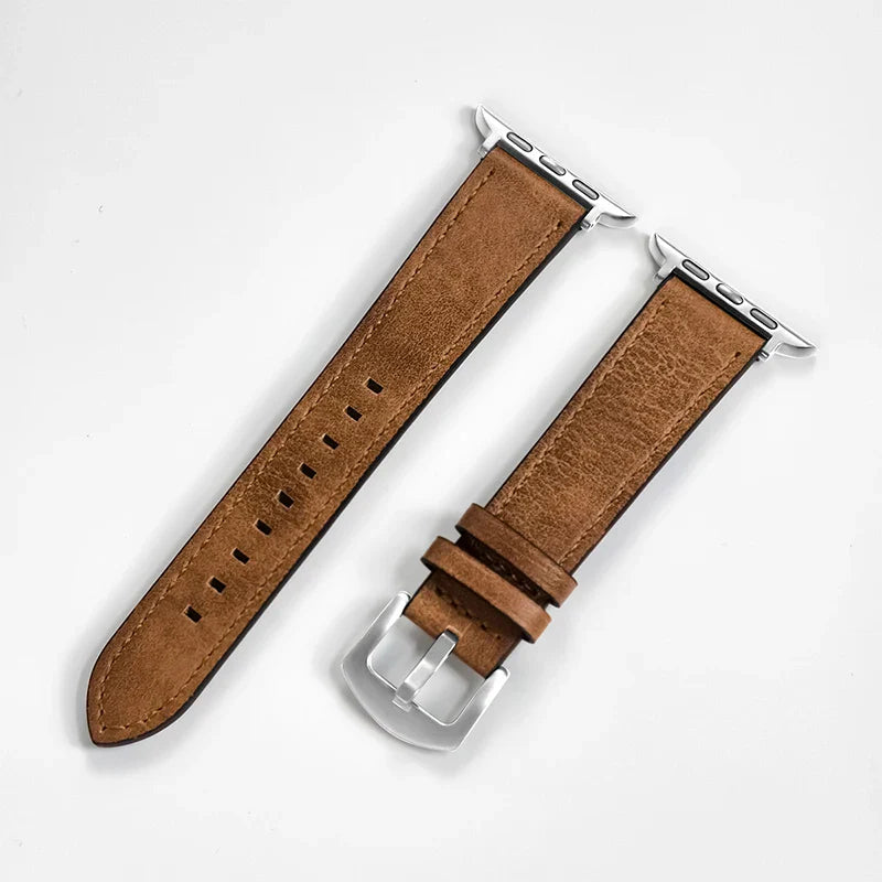Leather Strap for Apple Watch – High-Quality Replacement Band for All Series 38-49mm