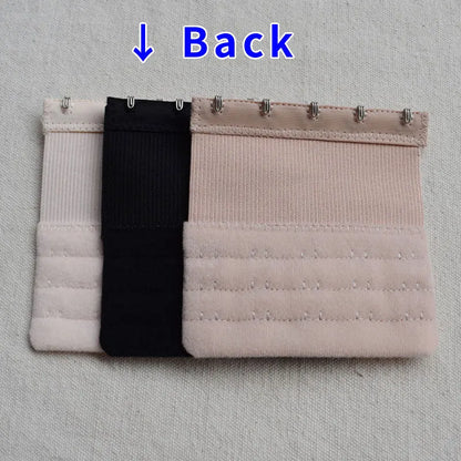 2PCS Women’s Bra Extension Strap – 3 Rows, 5 Buckles, Elastic Adjustable Hook Clip for Bra Accessories