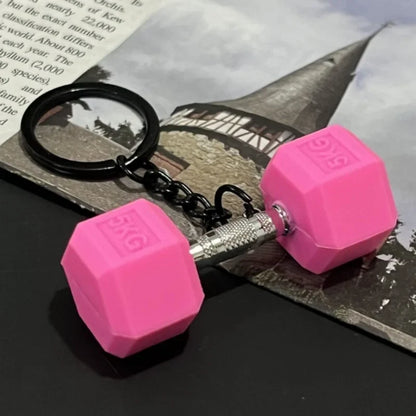 2025 Silicone Barbell Dumbbell Keychain – DIY Gym Gift for Fitness Lovers & Trainers